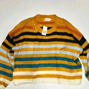 dreamers mustard yellow stripe nwt small
